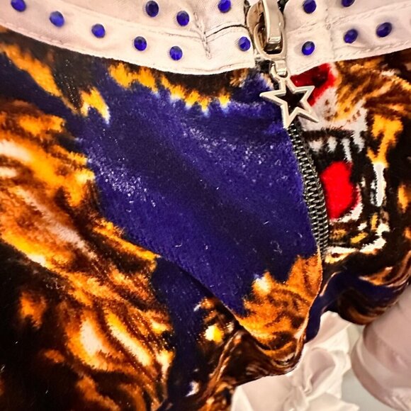 Girls Lion Print Puff Sleeve Handmade Dress Costume Fancy Halloween Unique Party - Picture 11 of 12